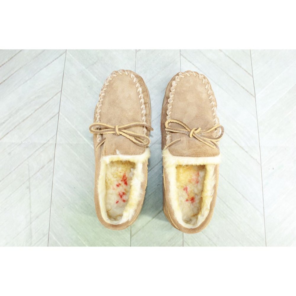 LL Bean Brown Suede Wicked Good Moccasin Slippers Size 8 M - Picture 6 of 9